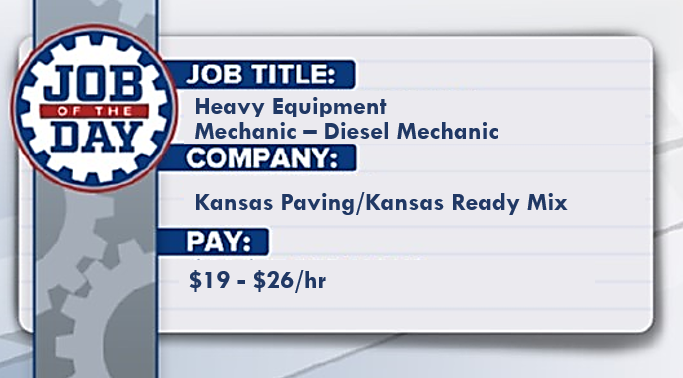 Pave the way to a brighter future!

Kansas Paving/Kansas Ready Mix is looking for a Heavy Equipment Mechanic. 
Apply today: kansasworks.com/jobs/12854302 #JobOftheDay