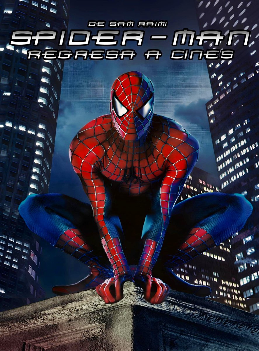 SoldierboyAzul's tweet photo. Hola @Cinepolis en USA Sony Pictures re-estrenó la primer película de Spider-Man de Sam Raimi y como fans nos gustaría verla en la pantalla grande ya que muchos de nosotros estábamos muy pequeños cuando se estrenó. @SPE_LatinAM #BringBackSpiderMan https://t.co/DAOtq5JKgn