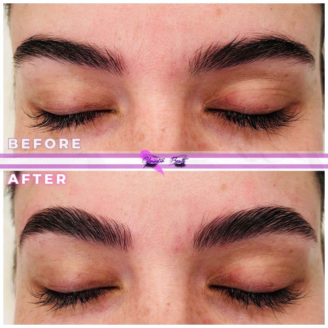 🌟 Special shoutout to this before and after! ✨ 

Shaping your gaze with this amazing brow and lash combo 💫 

#Glaminatorbeautybar
#Glaminatorbeauty
#lashesonfleek
#lashextensions
#lashgoals
#lashesfordays
#lashesonpoint
#lashlove
#lashaddict
#lashartist
#lashlift
#lashesonp...