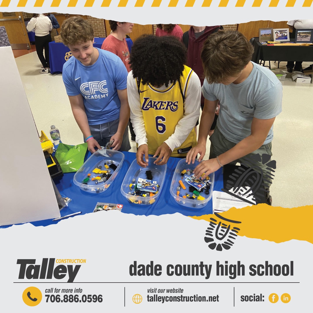 TalleyConstruct's tweet photo. Representing Team Talley at Dade County High School's College and Career Day! 🎓🚧 It was an honor for our team to connect with students and share our passion for construction. Here's to inspiring the next generation of Talley! #TeamTalley #CareerDay https://t.co/rln8OvX7m0