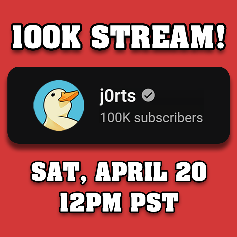 I will be live TOMORROW at 12PM PST to celebrate reaching 100k subscribers on Youtube!

I'll be streaming on BOTH Twitch and Youtube, so whether you're someone who's been in my Twitch streams over the years or a brand new subscriber on Youtube, I would love to see you there!