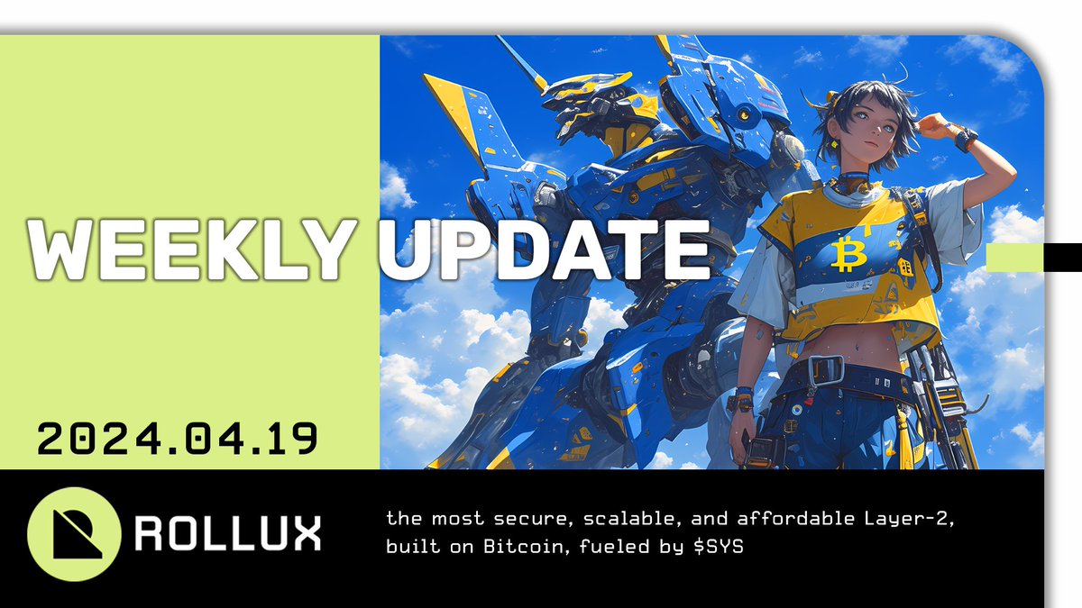 ROLLUX (@rolluxl2) on Twitter photo ๐ข Announcing the #SyscoinRolluxWeekly Update! rollux.com/news/240419
๐ผ #Syscoin's Unmatched #BitcoinDA
๐น <a href="/NeonNexus_io/">NeonNexus</a> Token & Referral Program
โ๏ธ <a href="/FehuLayer/">FehuLayer</a> Introducing a New L2, L3, & Runes
๐ฆธโโ๏ธ What Makes #Rollux a #Superchain
๐ค <a href="/SuperDappAI/">SuperDapp</a> #Giveaway
โ More! ๐ข Announcing the #SyscoinRolluxWeekly Update! rollux.com/news/240419
๐ผ #Syscoin's Unmatched #BitcoinDA
๐น <a href="/NeonNexus_io/">NeonNexus</a> Token & Referral Program
โ๏ธ <a href="/FehuLayer/">FehuLayer</a> Introducing a New L2, L3, & Runes
๐ฆธโโ๏ธ What Makes #Rollux a #Superchain
๐ค <a href="/SuperDappAI/">SuperDapp</a> #Giveaway
โ More!