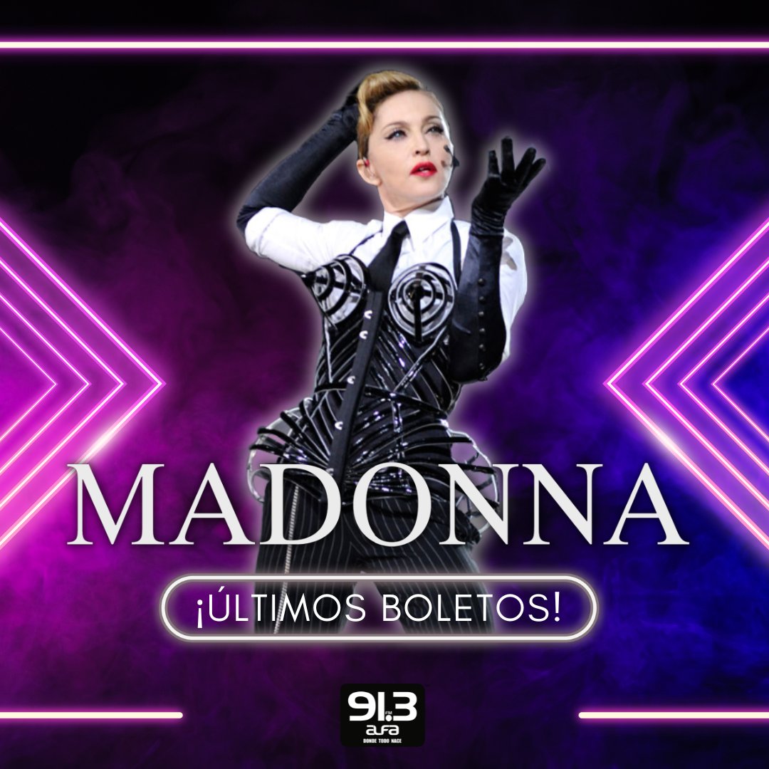 ¿Quieres ir al #AlfaConcierto de #Madonna? 🔥 Mantente al pendiente de la programación de Alfa 91.3 este lunes 22 de abril 🎧 porque puedes tener la oportunidad de ver en vivo a la mismísima reina del pop, #MDNA . 🎟️ #DondeTodoNace 📻