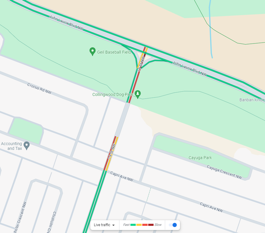 In the NW, roadwork has 19th St closed south of John Laurie Blvd until Sunday night. #yyctraffic #yycroads