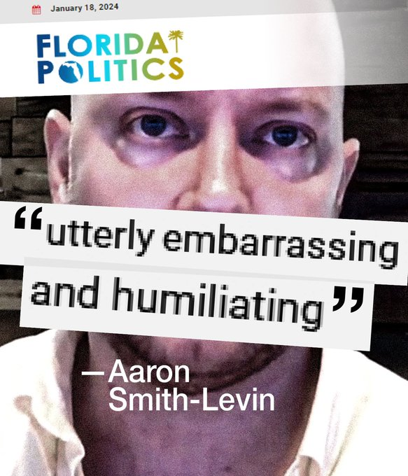 standmonitor's tweet photo. Florida Politics covers the universe of controversies, hate and bigotry that surrounds Aaron Smith-Levin—a loser who was kicked out of his own anti-religious hate group for misconduct. https://t.co/GW5873Nsmv