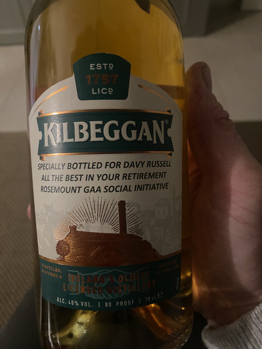 Received a beautiful retirement gift today, thank you to a great bunch of people from the midlands #kilbeggan