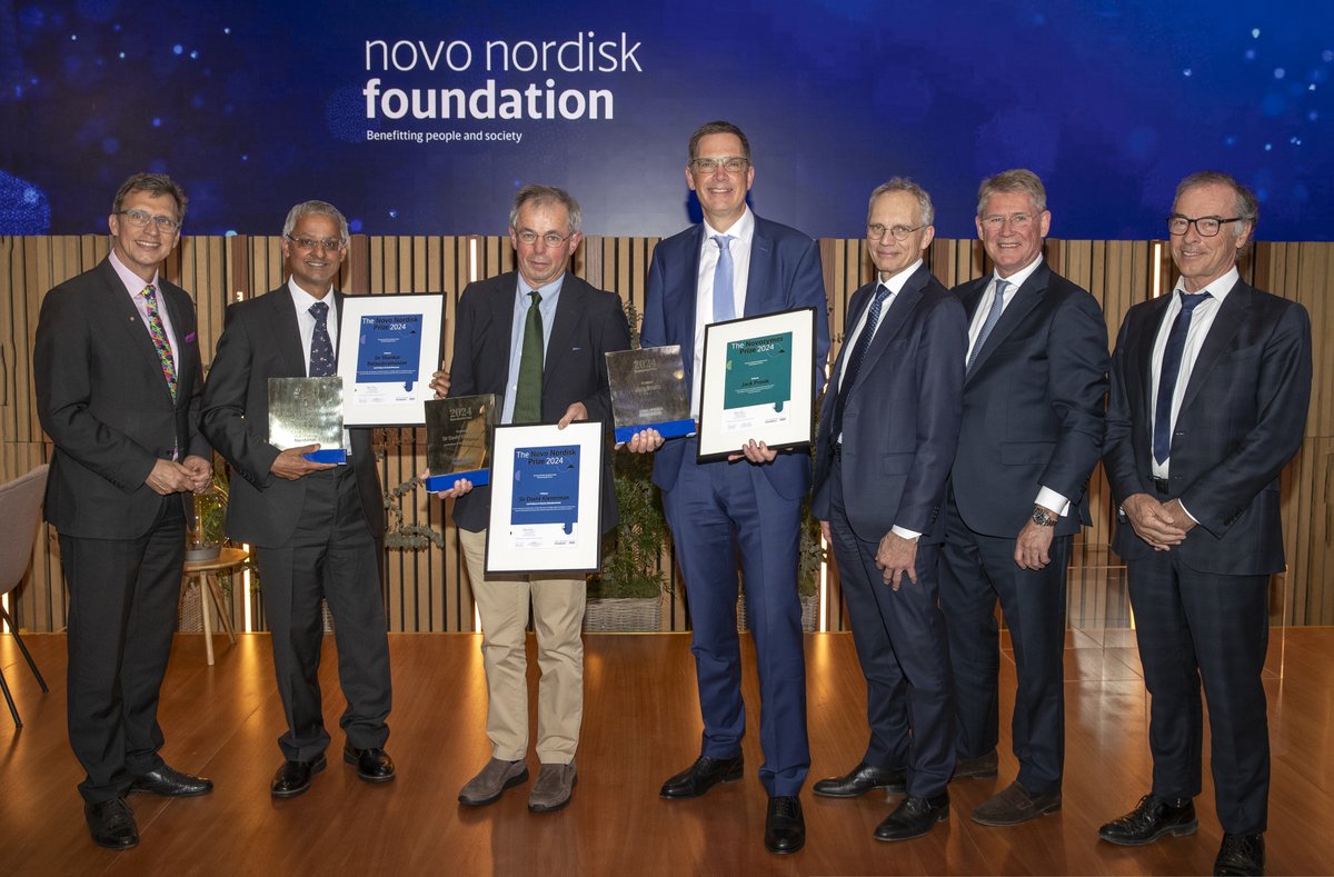 Today marked a special occasion, as we celebrated three worldclass researchers whose work has helped to pave the way for a sustainable and healthier future. We are thrilled to award the Novo Nordisk Prize 2024 to Professors Sir David Klenerman and Sir Shankar Balasubramanian for