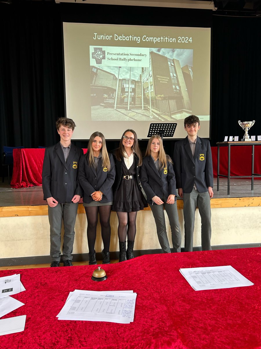 Well done to 2nd year debaters Ronan McGrellis, Lily Madigan and Rory Murphy who took part in the Debut Debates competition in Presentation Secondary School Ballyphehane today 👏 The motion for debate was “The Internet has done more harm than good” with McEgan opposing.…