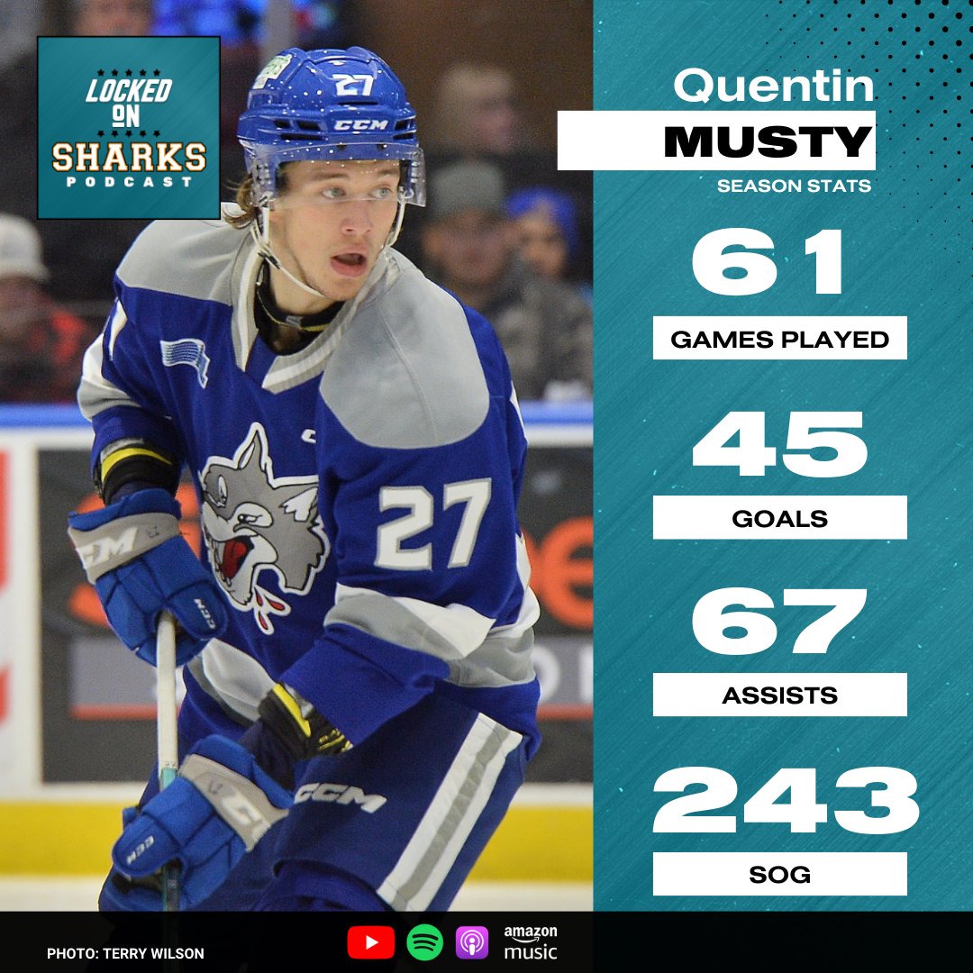 Quentin Musty has himself a whale of a season for the Sudbury Wolves.
#SJSharks