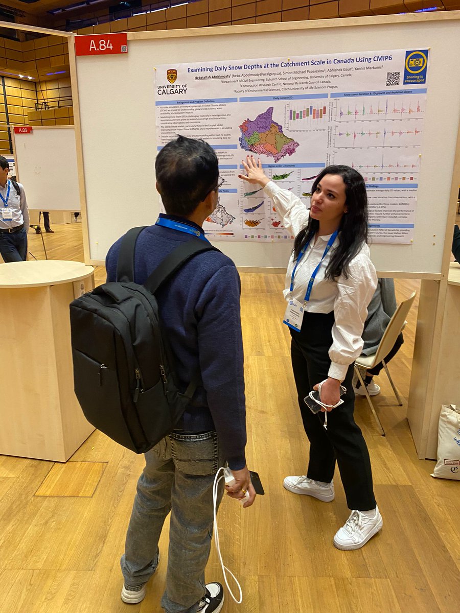 It was a great pleasure to participate in the EGU2024 conference in Vienna, where I presented part of my PhD research titled 'Examining Daily Snow Depths at the Catchment Scale in Canada using CMIP6.'

meetingorganizer.copernicus.org/EGU24/EGU24-21…