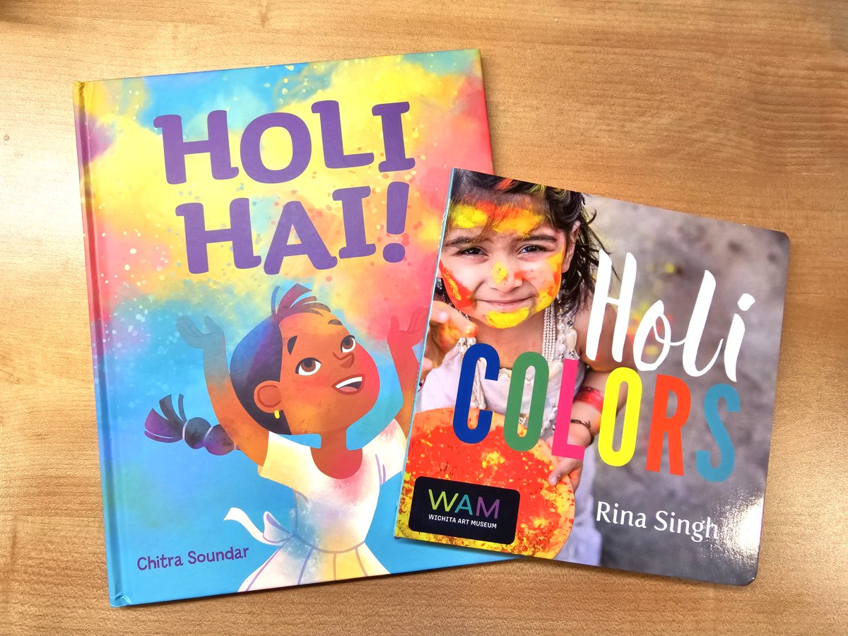 🤩Look for these #newbooks in PLAY! 📖📚

📘'Holi Hai!' by Chitra Soundar
📙 'Holi Colors' by Rina Singh

Introduce your little ones to the Festival of Colors.

PLAY is part of our free admission: wam.org/play

#festivalofcolors #wichitaartmuseum