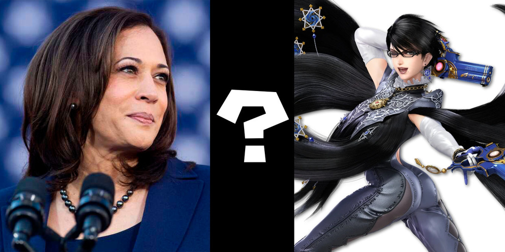NowUKnowGaming's tweet photo. Vice President Kamala Harris is a Bayonetta main. https://t.co/MJZUm0K8gD