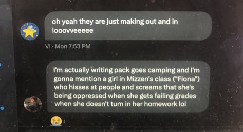 userc783drrkw's tweet photo. • more of them discussing writing another fic about iona &amp; joking about iona being uncomfortable (1)
• saying they’ve written worse (2) https://t.co/tZsaNT6OVz