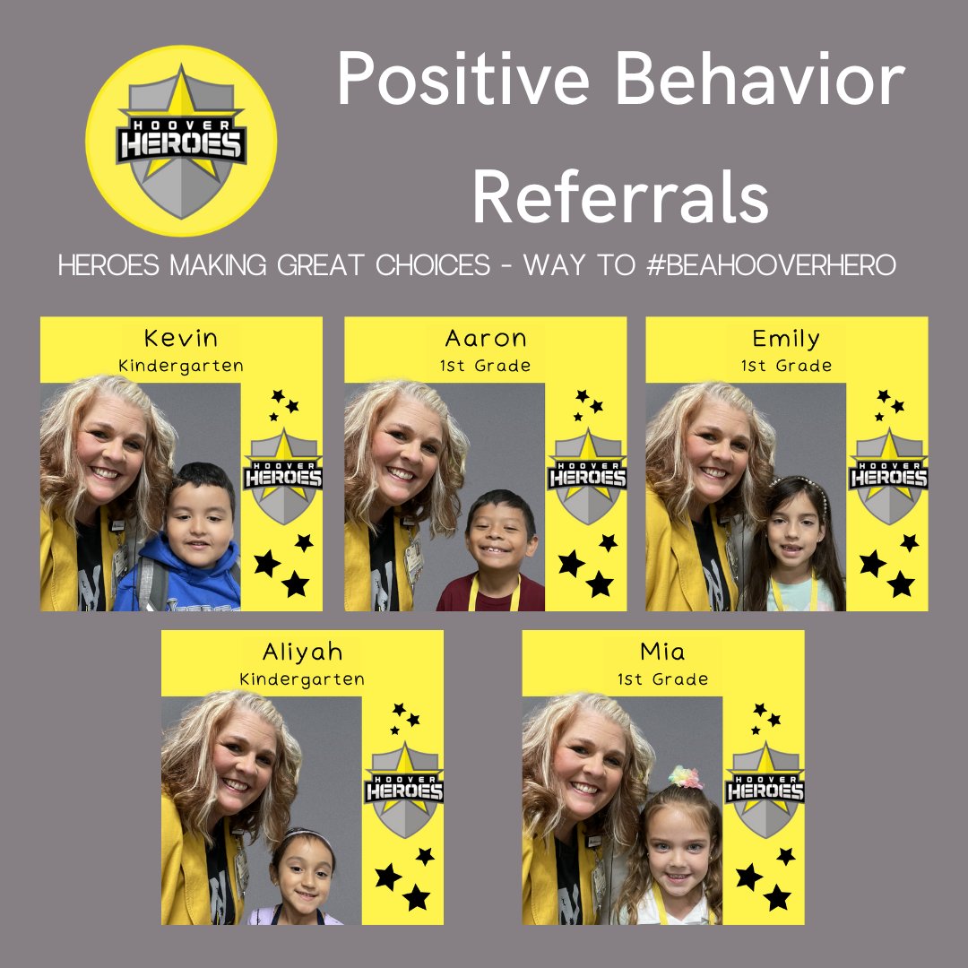 More #positivebehaviorreferrals to end another great week at Hoover Elementary! Way to #BeAHooverHero!