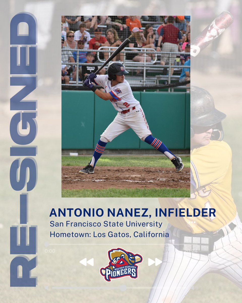 We're happy to welcome back infielder Antonio Nanez, a member of our 2022 Championship team. Antonio hit .267 in 36 games that summer and we look forward to having him back in the Pios family!
