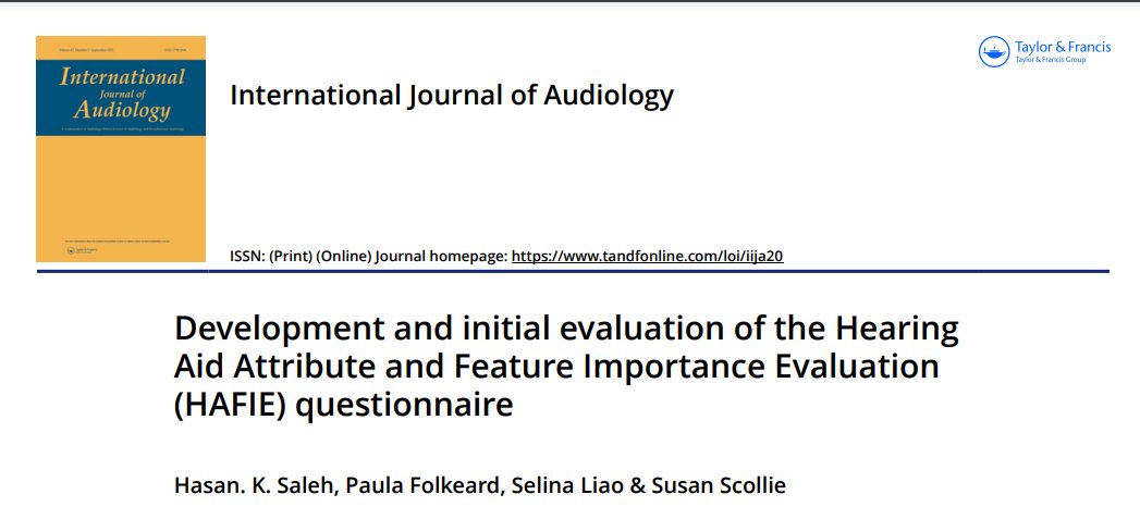 Great to see #WesternU research making an impact with two articles mentioned in Hearing Aids In Review at #AAA2024 First up is the Hearing Aid Attribute and Feature Importance Evaluation Questionnaire (HAFIE). Read it here: ir.lib.uwo.ca/scsdpub/119/