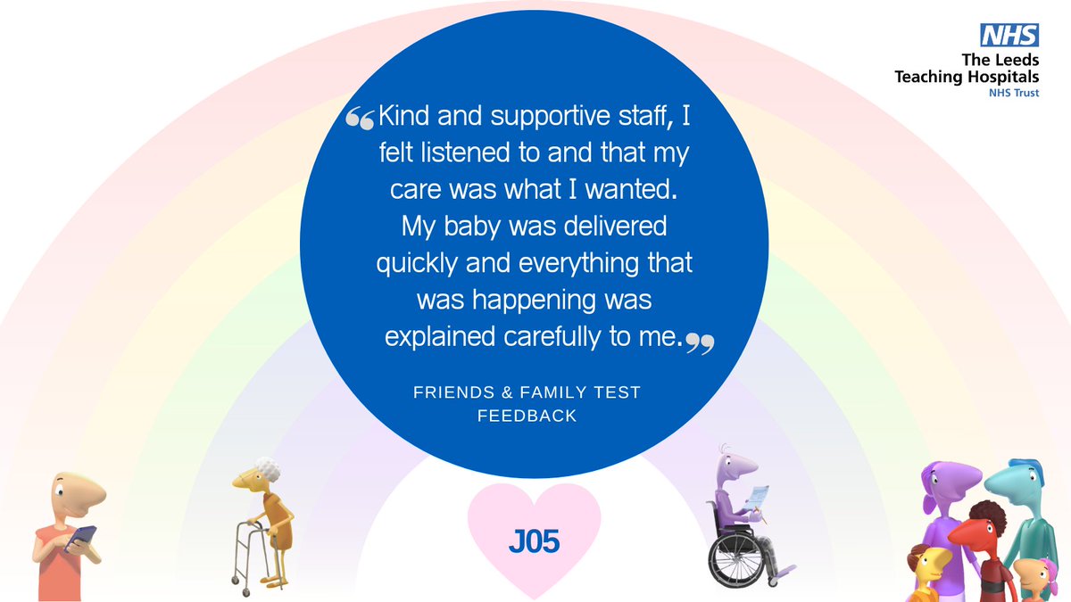 This week we're sharing this great comment from a patient who was cared for on our Postnatal Ward J05 at St James's Hospital #FFTFriday If you'd like to share feedback about your experience of care in our hospitals, please visit: leedsth.nhs.uk/patients/suppo…