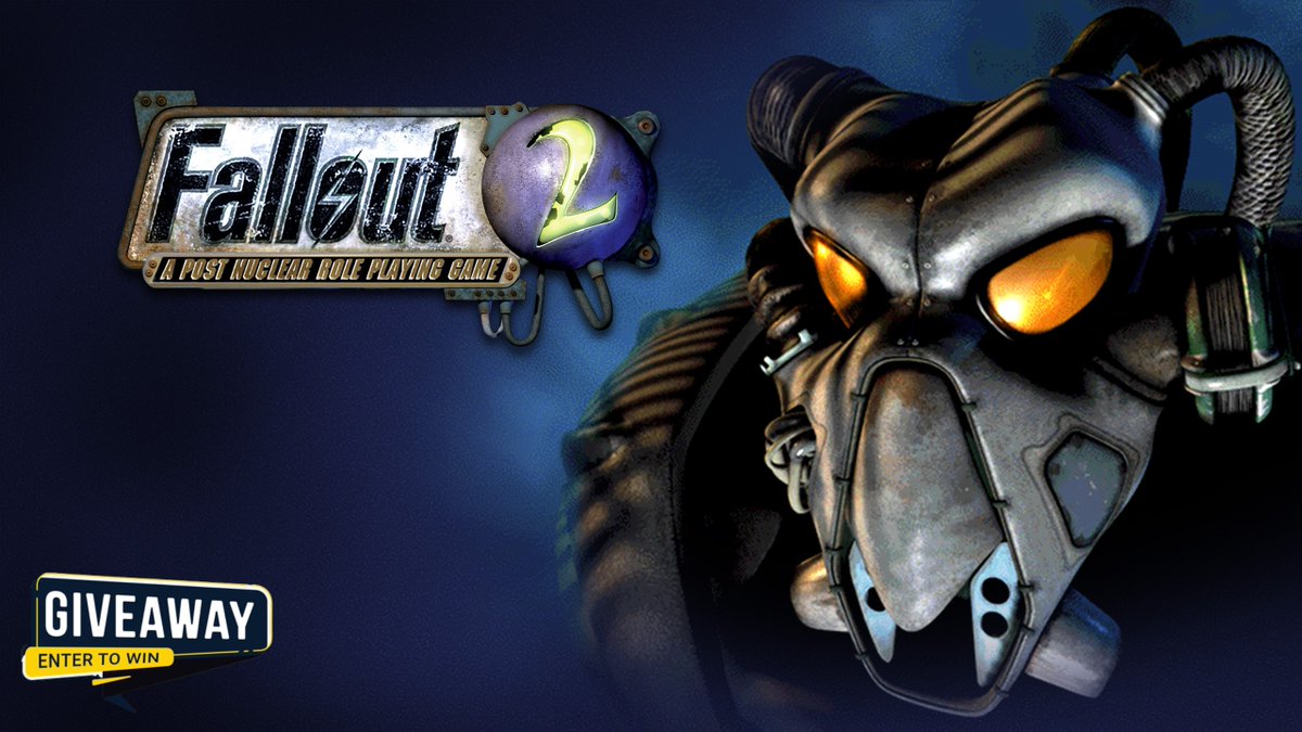 🎁#GIVEAWAY - ☣️'Fallout 2'☣️1X GOG Key!

To enter:🎁
✅ Follow me & @_KyleMB
✅ Retweet + Like ♻️❤️

🏆 Winner will be picked on April 20th 🗓️

📧DM me to sponsor a giveaway like this.
#Giveaway #FreeGames #GOG #GOGKeys #FreeGameKeys #Fallout