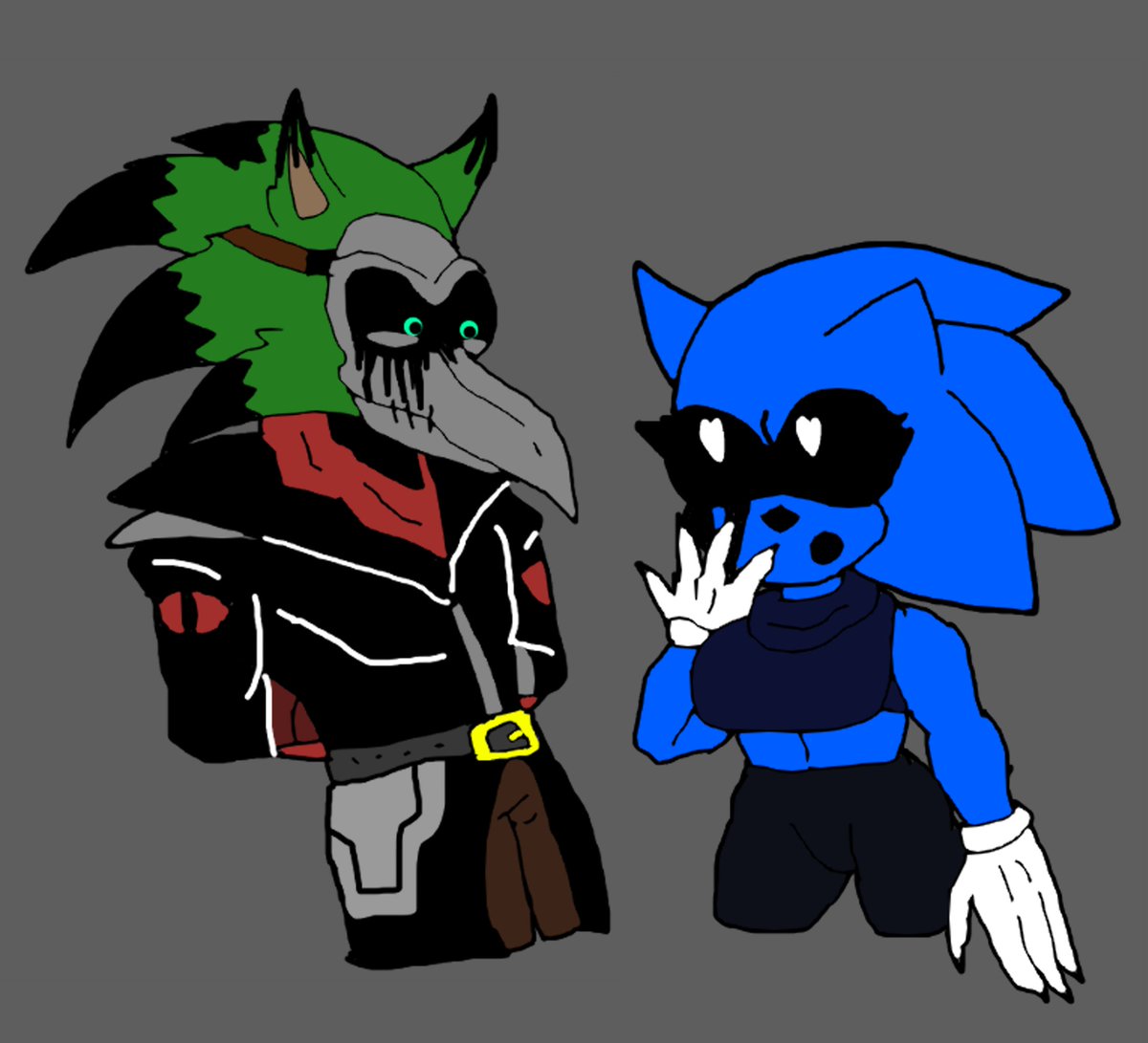 Plague meets Fanon for the first time... 'A pleasure to meet you my dear.' #execommunity #PlagueSweep #fanon #exeoc #sonicexeoc #fanart @raenablaize626 I wonder what Fanon's thoughts would be about meeting Plague?