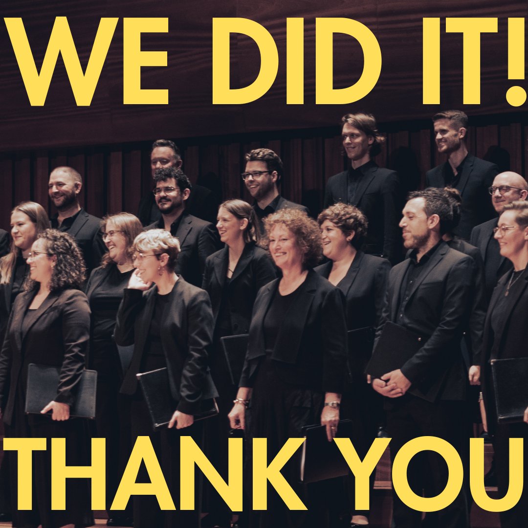 We did it! 💥 Thanks to the amazing generosity of our supporters - and the herculean efforts of individual members of the choir organising bake sales and the like - we have now surpassed our initial fundraising goal of £10K 🍾🎉 Photo: Matthew Johnson Photographer