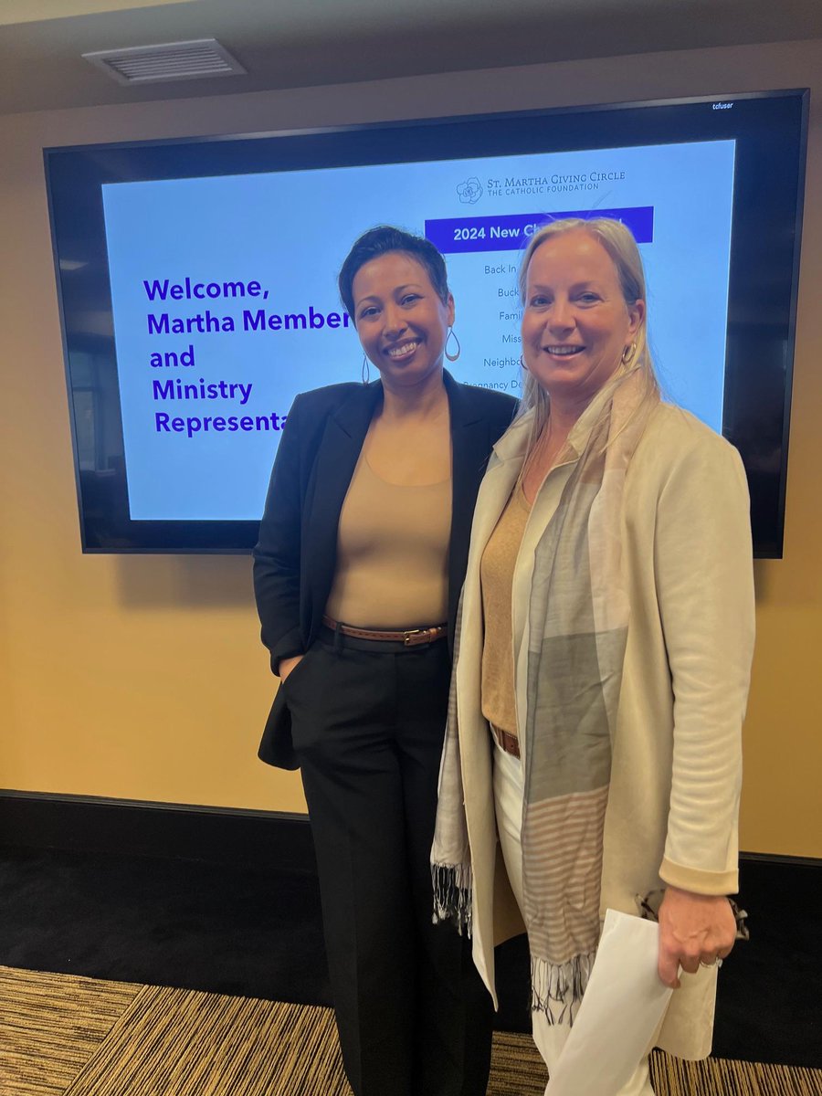 familiesflouris's tweet photo. Board members Precious Singo and Kate Giller talked to the grant committee for the Marthas, a giving circle of The Catholic Foundation.
#housingprogram #rentralassistance #affordablehousing #lifecoaching #generationalpoverty https://t.co/hliwaOUpnN