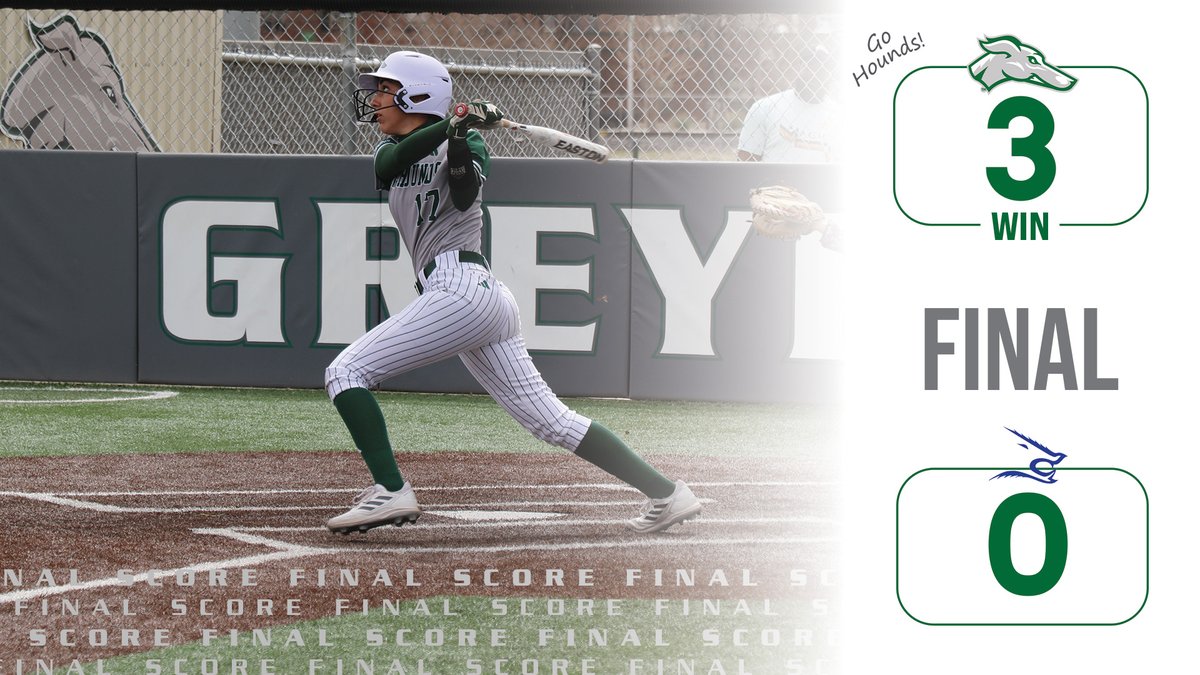 GREYHOUNDS WIN!!! Grace Rofii finishes 3-3 at the plate, while Marissa Rodriguez tossed a complete game shutout in the circle in a crucial road win. #ENMU #ALLIN