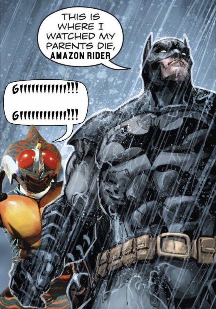 “Batman….Amazon….tomodachi!”