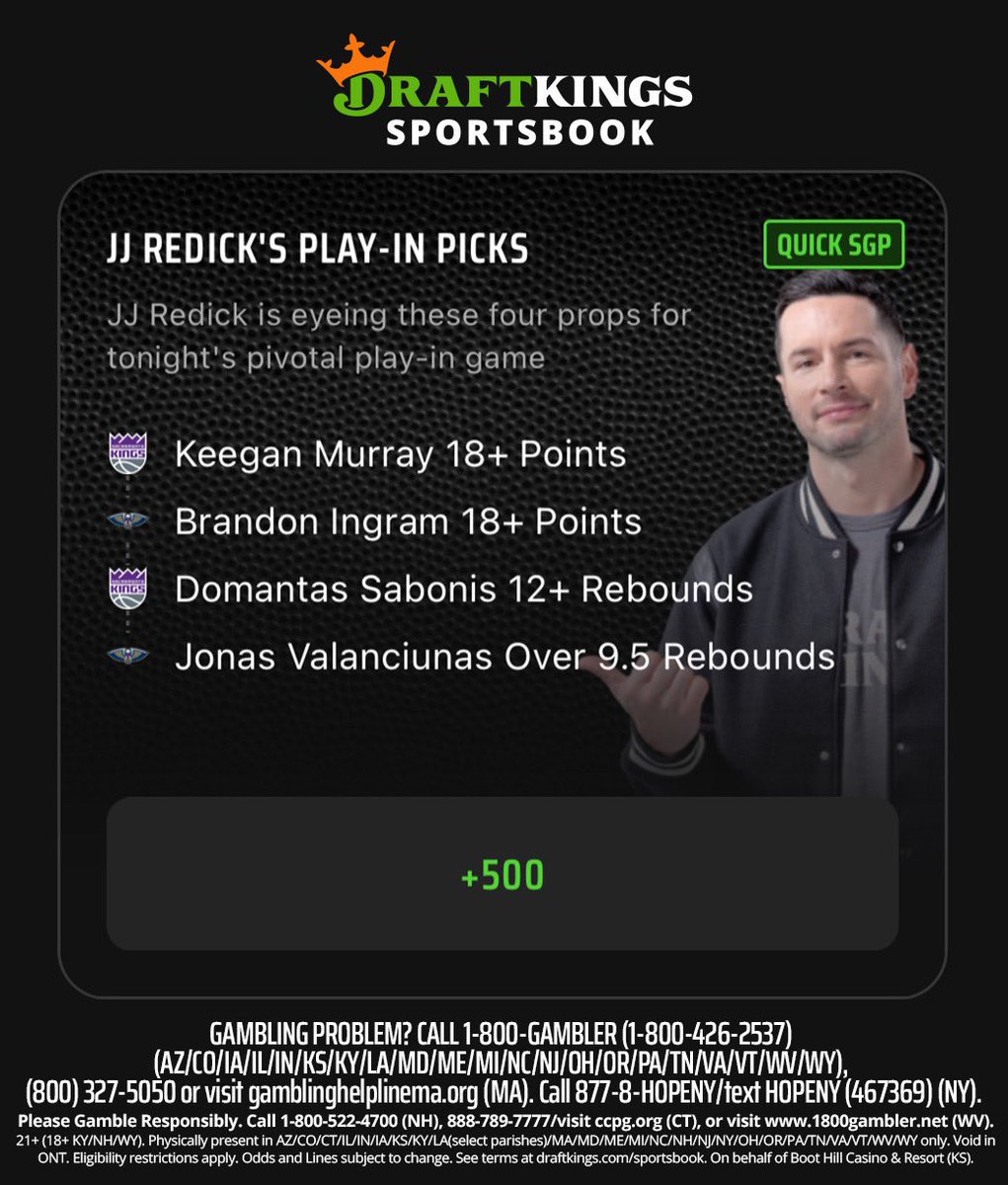 Really excited for the play-in games tonight. Eyeing this SGP for the late game with @DkSportsbook #DKPartner