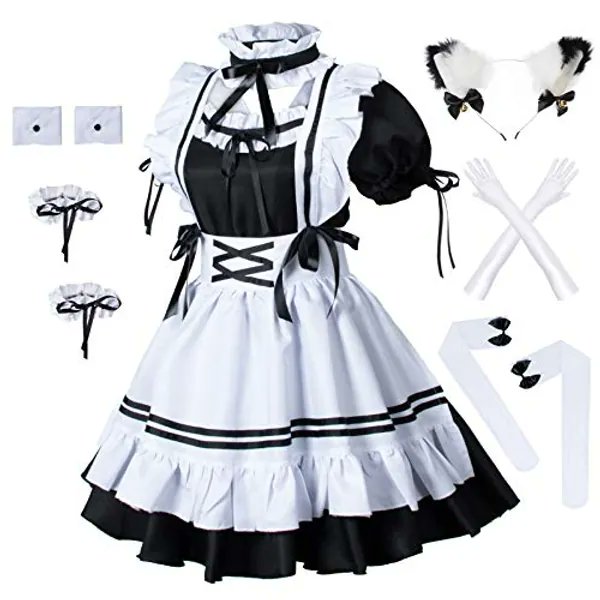 AUTOMATED MESSAGE: I just received Anime French Maid Apron Lolita Fancy Dress Cosplay Costume Furry Cat Ear Gloves Socks Set(2XL) from Cyberian Tiger via Throne. Thank you! throne.com/jocat