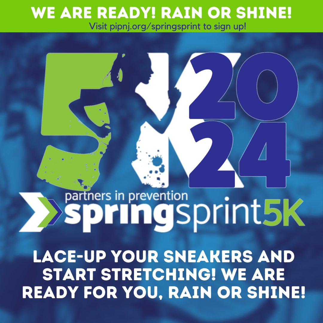 Nothing can dampen our spirits as we gear up for the much-anticipated Spring Sprint 5K event! Whether the sun is shining bright or raindrops are falling, we're all set to make tomorrow an unforgettable experience.
#SpringSprint5K #ReadyForAnything #PartnersInPrevention