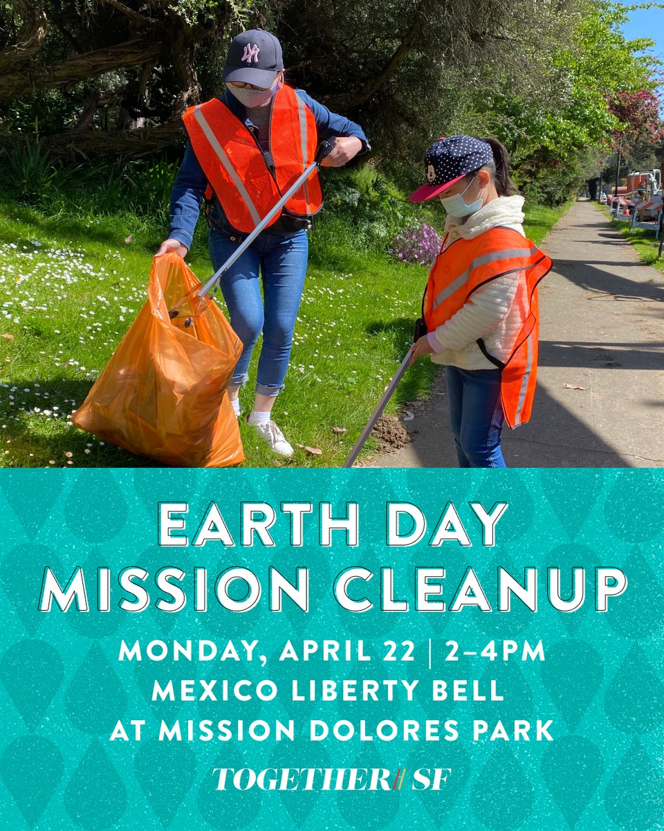 Is it a coincidence that Earth Day arrives just in time for spring cleaning? We think not. Monday, April 22, join @RefuseRefuseSF, @shineonSF, @sfpublicworks, and TogetherSF at the Earth Day Mission Cleanup, and help keep your patch of the earth tidy. togethersf.org/event-details?…