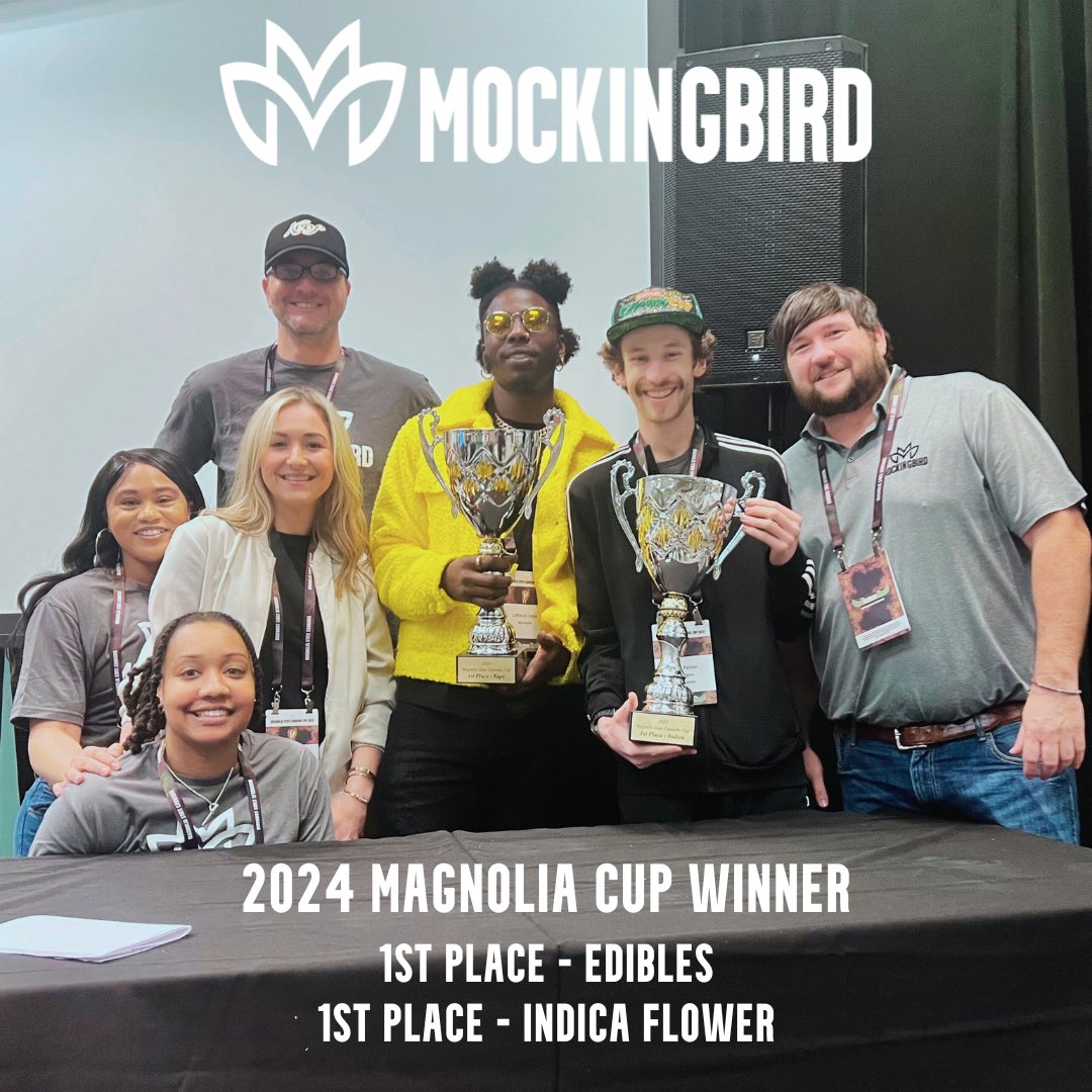 So proud of Mockingbird’s wins today at the Magnolia Cup!  First place 🏆 in 🌱for Leprechaun Gold and first place 🏆 in Edibles for our Nighttime Gummies!  Find them in dispensaries statewide!

#Mockingbird #Mississippi #medical #MagnoliaCup #nothingforsale