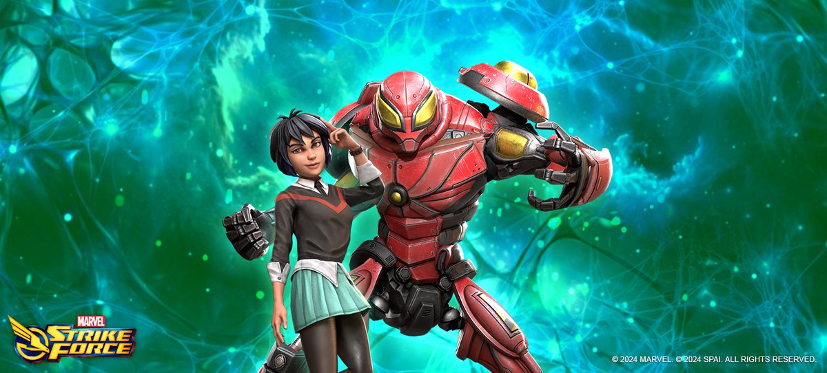 It's Peni Parker! Check out this Blog to learn more about Peni and how to Escape from Kyln! marvelstrikeforce.com/updates/blog-u…