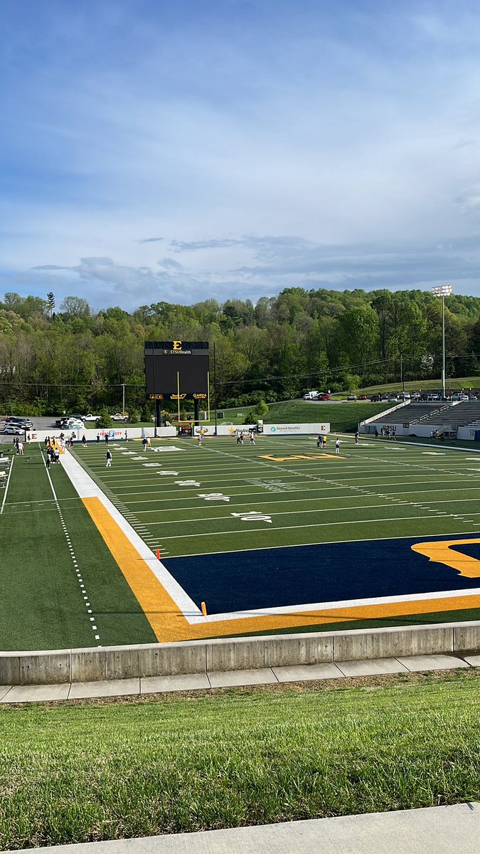 Turned out to be a beautiful afternoon for just a moment. Great to be back in Willie B for this 2024 @ETSUFootball Spring game. 🏴‍☠️