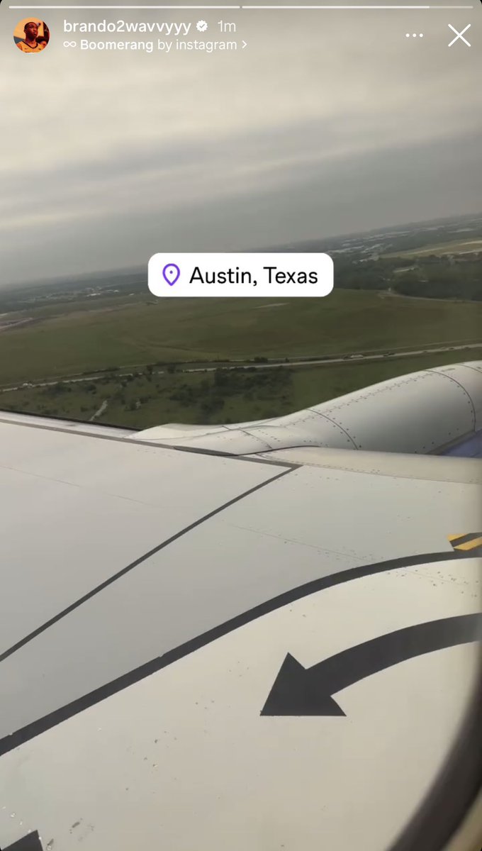 Brandon Garrison touching down in Austin #HookEm