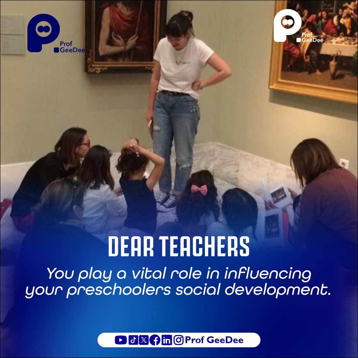 Child social development is a key aspect of a child's overall development.

Social development includes skills like communication, empathy, problem-solving, cooperation, and conflict resolution. 

#earlyyears
#earlylearning
#earlychildhoodeducation
#dearteacherseries
#profgeedee