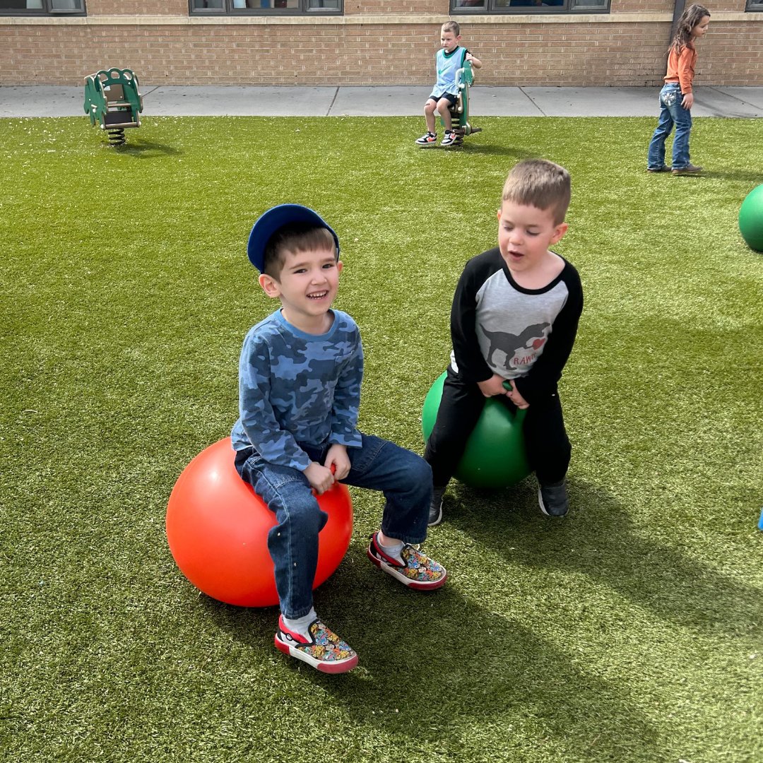 Child Development Center #GotWild and got their bodies moving with some hopper balls recently. See how you can get your students excited about learning with #GetWildWyo by getting them outside: edu.wyoming.gov/for-district-l… #WyDeptEd #WyoEdChat #OutdoorLearning #WinterFun