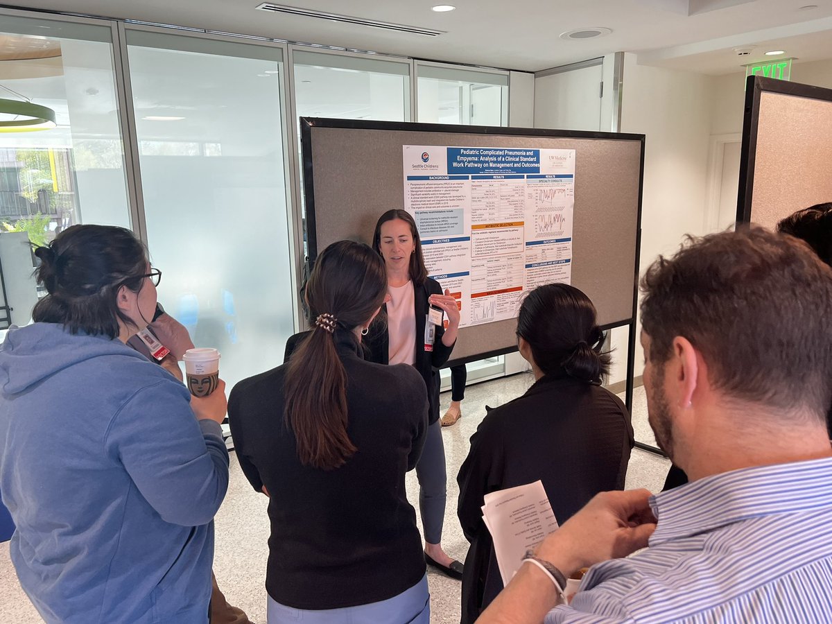 Fellow and resident research day

Dr. Rebecca Spurr presenting very interesting data from the Seattle Children’s hospital Complicated Pneumonia/Empyema pathway, strong work!