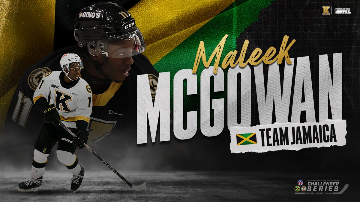 Our very own Maleek McGowan is currently representing Team Jamaica in the 2024 Challenger Series! We want to congratulate Maleek and wish him all the best throughout the competition. 📃 chl.ca/ohl-frontenacs… #BearTheK | @OHLHockey