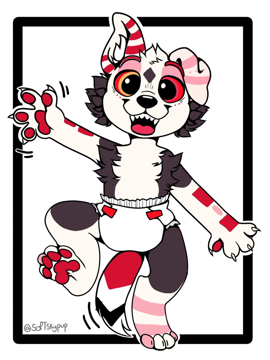TRADE??
Does anyone want a custom Hazbin Hotel/Helluva Boss hellhound puppy? 

Puppy pictured is mine. They don't have a name yet.

Base by @/softskypup