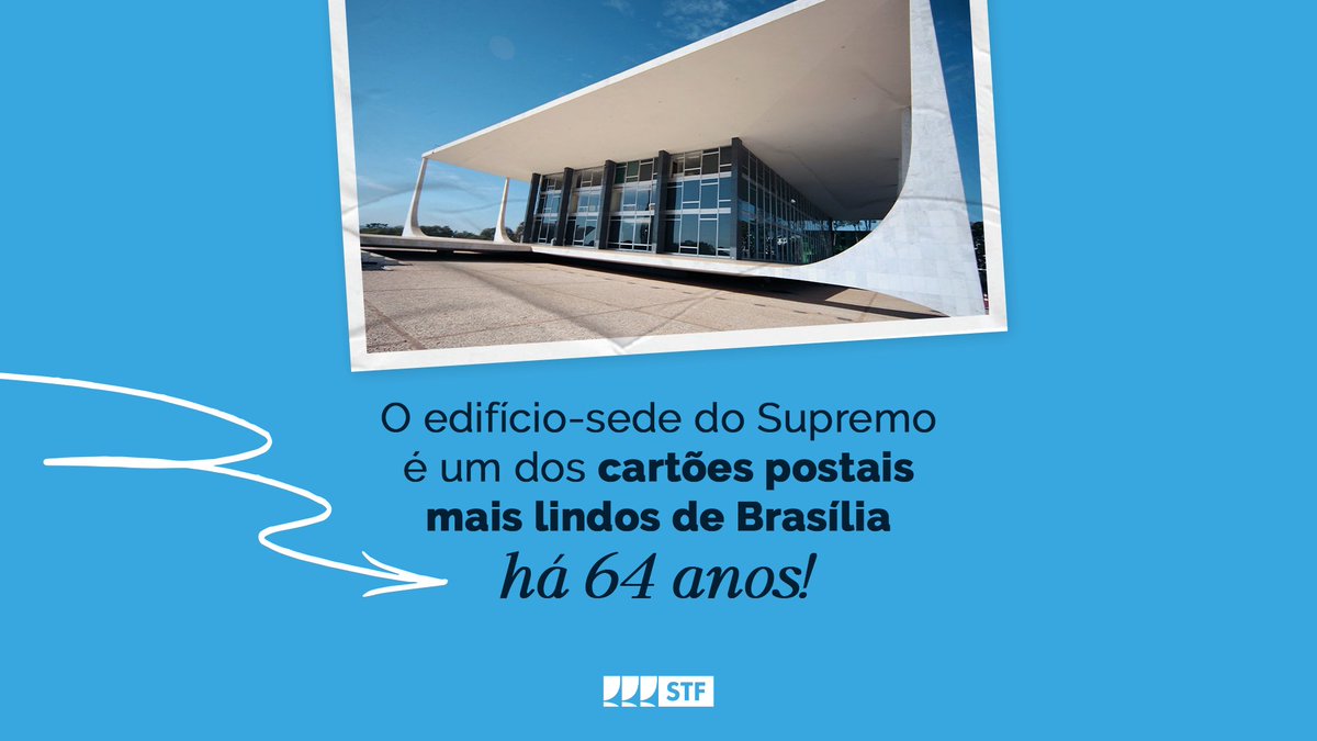 6️⃣4️⃣ anos de história em Brasília 🎂 O @STF_oficial é parte da paisagem, da cultura e do patrimônio arquitetônico brasiliense. E ainda comemora seu aniversário juntinho com o cidade! Saiba mais sobre a nossa história no DF ⏩️ #Acessibilidade: contém descrição acessível