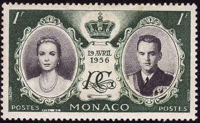 📆19 avril 1956 : Conte de fées à Monaco : Grace dit oui à Rainier #monaco #rainier #Kelly #Philatimbre 📌 Timbre : Mariage de Grace Kelly et du Prince Rainier - YT n° 473 - Année 1956 📕 30 millions de téléspectateurs assistent au mariage du Prince Rainier III de Monaco.