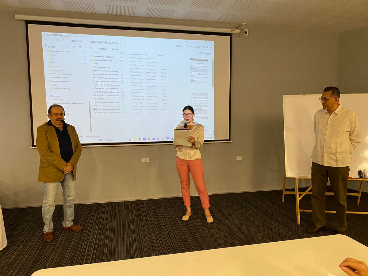 CICcancun's tweet photo. Dio inicio el curso de Régimen de Propiedad en Condominio con contenido muy interesante y con gran aprendizaje para los asistentes. https://t.co/YDsytrkYBo