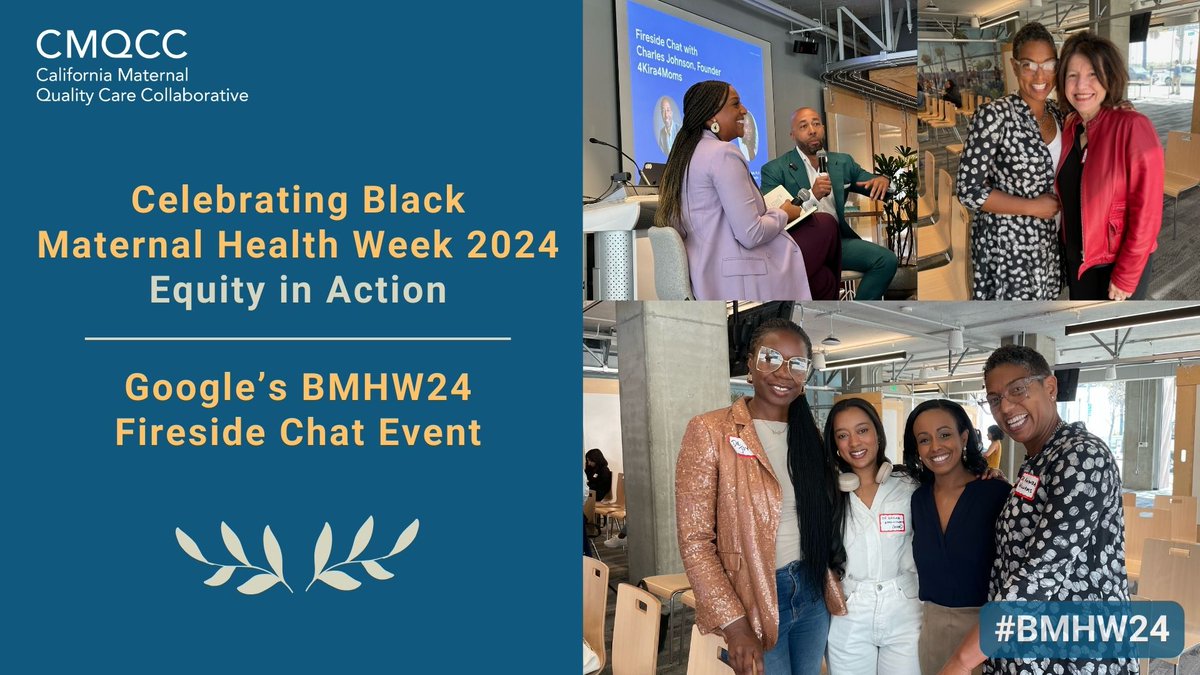 Diving deep into the heart of #BMHW24 with @cmqcc's Christina Oldini and @apw_mdmph, at @Google's event. From the inspiring fireside chat with Charles Johnson, the founder of @4kira4moms, we're learning firsthand about the journey to advocate for birth justice. #BMHW24