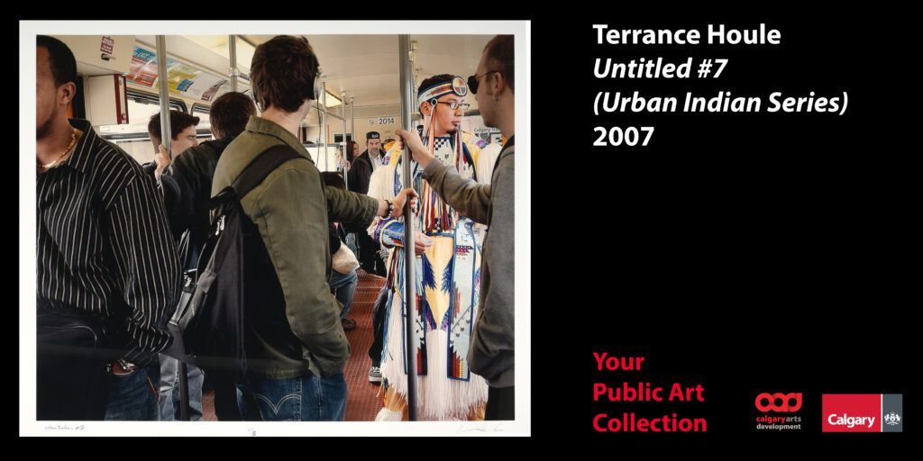 Untitled #7 is from a series of eight photographs by Terrence Houle showcasing a day in the life of an urban Indigenous person. See the artwork on local billboards and discover the inspiration behind it from curator Sophia Lebessis: cada.at/3Jr9EYx #yycArts #yycPublicArt