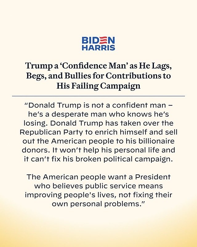 Donald Trump is begging for contributions to his failing campaign. Look up ‘pathetic’ in ⁦the dictionary. You’ll see a big picture of defendant trump. #BidenHarris4More #DemCast #DemsUnited