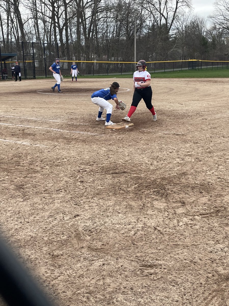 Modified softball leading Guilderland 1-0