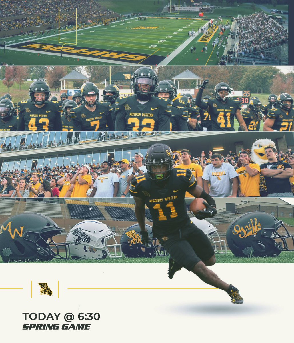 Today @ 6:30 join us as Griffon football finishes up Spring Ball! Come out and enjoy the fun! #Ourcity🦅🦁#A10Mentality