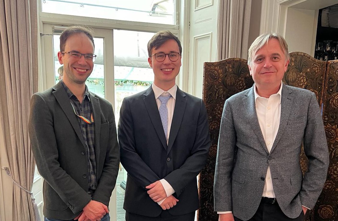 Huge congrats to Yann Herklotz (@ymherklotz) for successfully defending his PhD thesis today, all about his proven-in-Coq high-level synthesis tool. And enormous thanks to George Constantinides (@gconstantinides) and Xavier Leroy for their thoughtful and thorough examining.