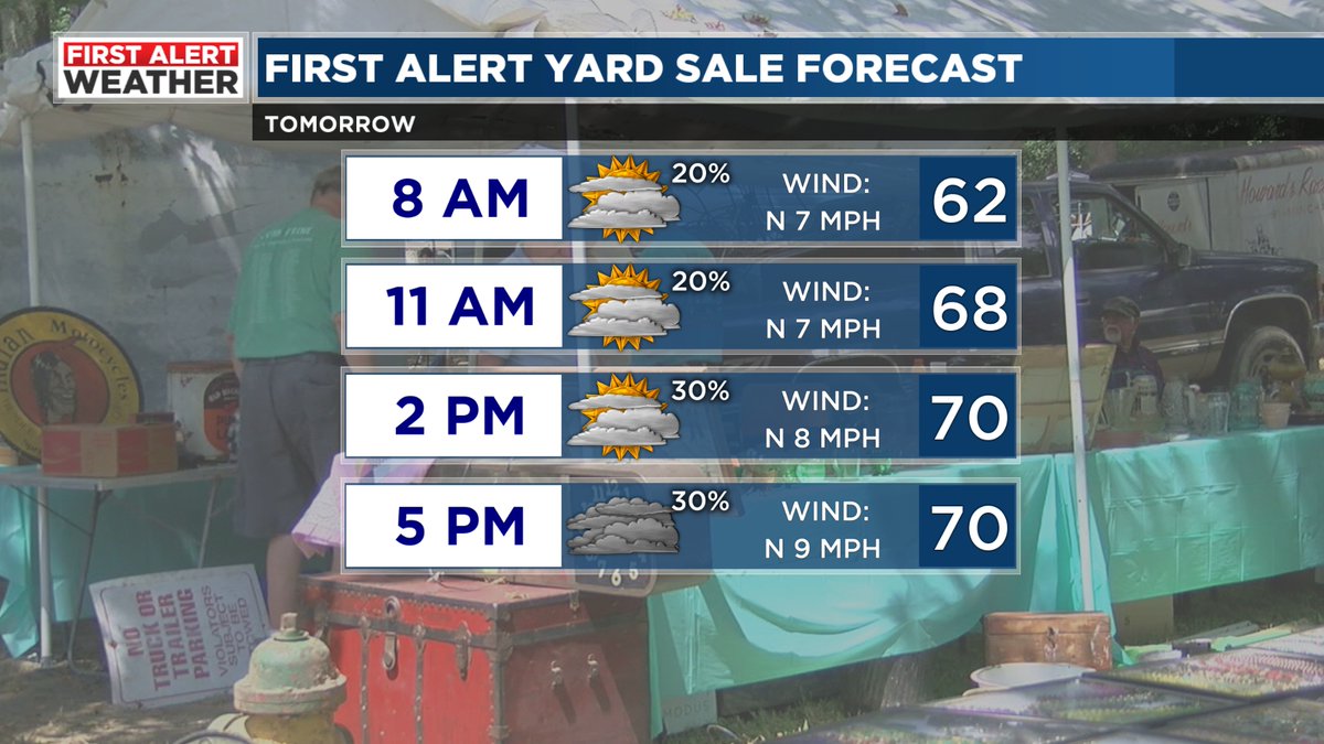 First Alert Yard Sale Forecast for Saturday #alwx @WBRCweather @WBRCNews